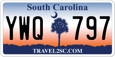 SC license plate YWQ797