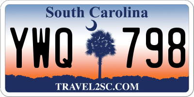 SC license plate YWQ798