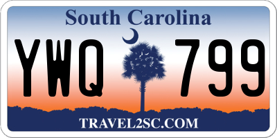 SC license plate YWQ799