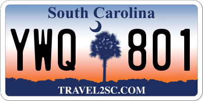 SC license plate YWQ801
