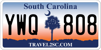 SC license plate YWQ808