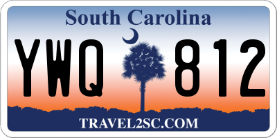 SC license plate YWQ812