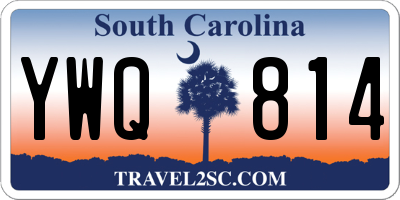 SC license plate YWQ814
