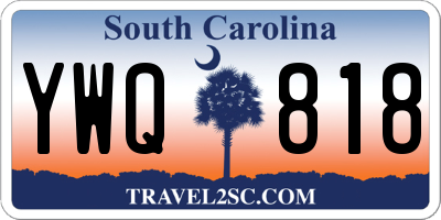 SC license plate YWQ818