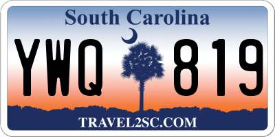 SC license plate YWQ819