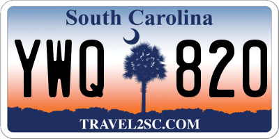 SC license plate YWQ820