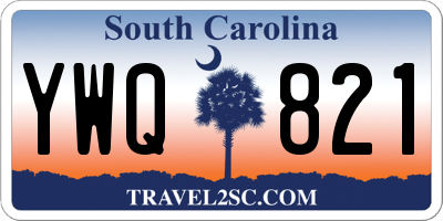 SC license plate YWQ821