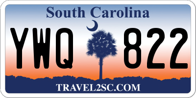 SC license plate YWQ822