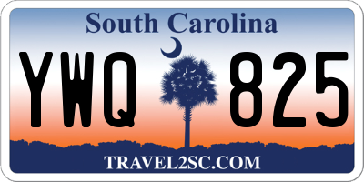 SC license plate YWQ825