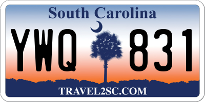 SC license plate YWQ831
