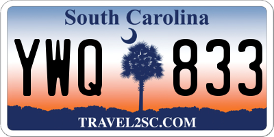 SC license plate YWQ833