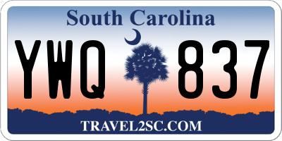 SC license plate YWQ837