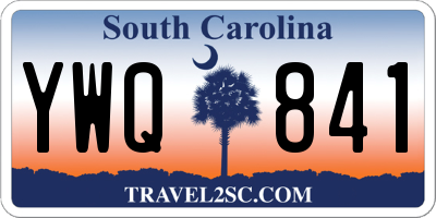 SC license plate YWQ841