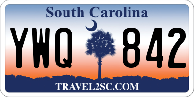 SC license plate YWQ842