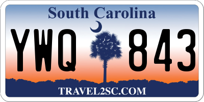 SC license plate YWQ843