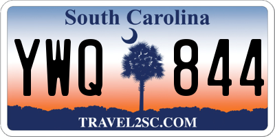 SC license plate YWQ844