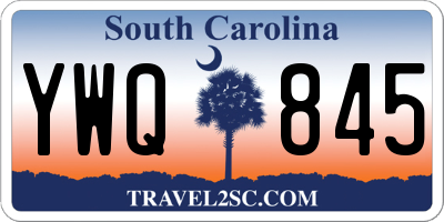 SC license plate YWQ845