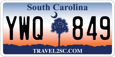 SC license plate YWQ849