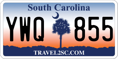 SC license plate YWQ855