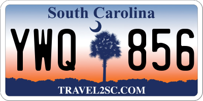 SC license plate YWQ856