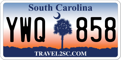 SC license plate YWQ858