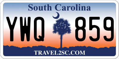 SC license plate YWQ859