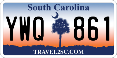 SC license plate YWQ861