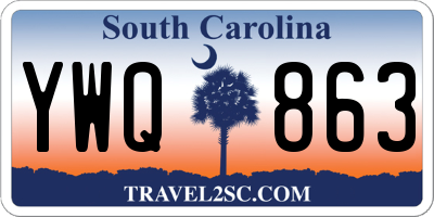 SC license plate YWQ863