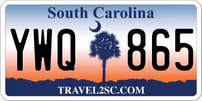 SC license plate YWQ865