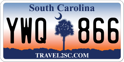 SC license plate YWQ866