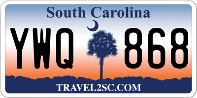 SC license plate YWQ868
