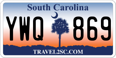 SC license plate YWQ869