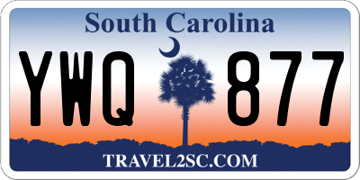 SC license plate YWQ877