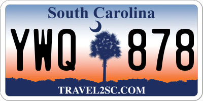SC license plate YWQ878