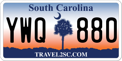 SC license plate YWQ880
