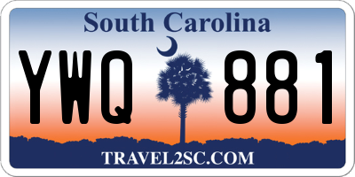 SC license plate YWQ881