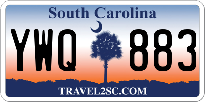 SC license plate YWQ883