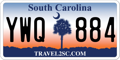 SC license plate YWQ884
