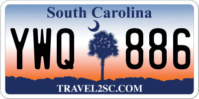 SC license plate YWQ886