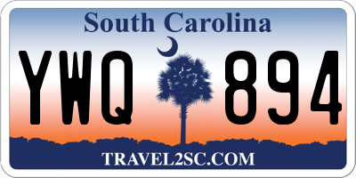 SC license plate YWQ894