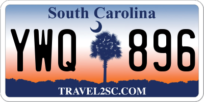 SC license plate YWQ896