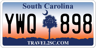 SC license plate YWQ898