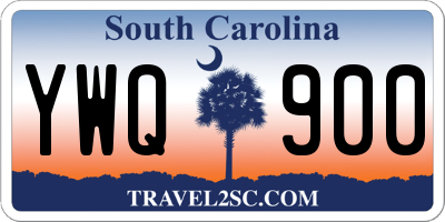 SC license plate YWQ900