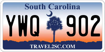 SC license plate YWQ902