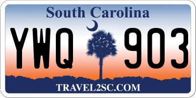 SC license plate YWQ903