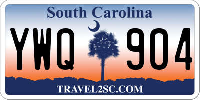 SC license plate YWQ904