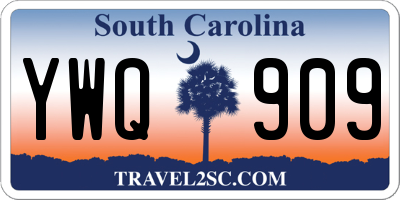 SC license plate YWQ909