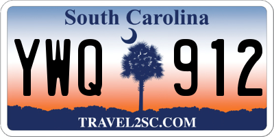 SC license plate YWQ912