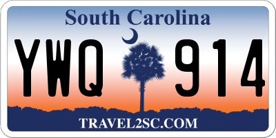 SC license plate YWQ914