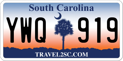 SC license plate YWQ919